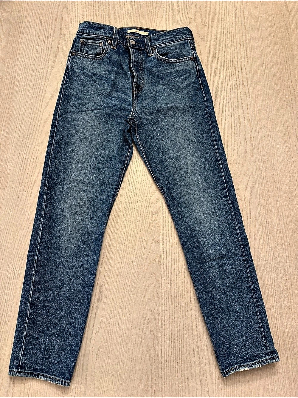 Levi's 501 Wedgie Straight Leg Jeans Blue Waist 26